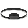 Moderne LED plafond/wandlamp ring zwart