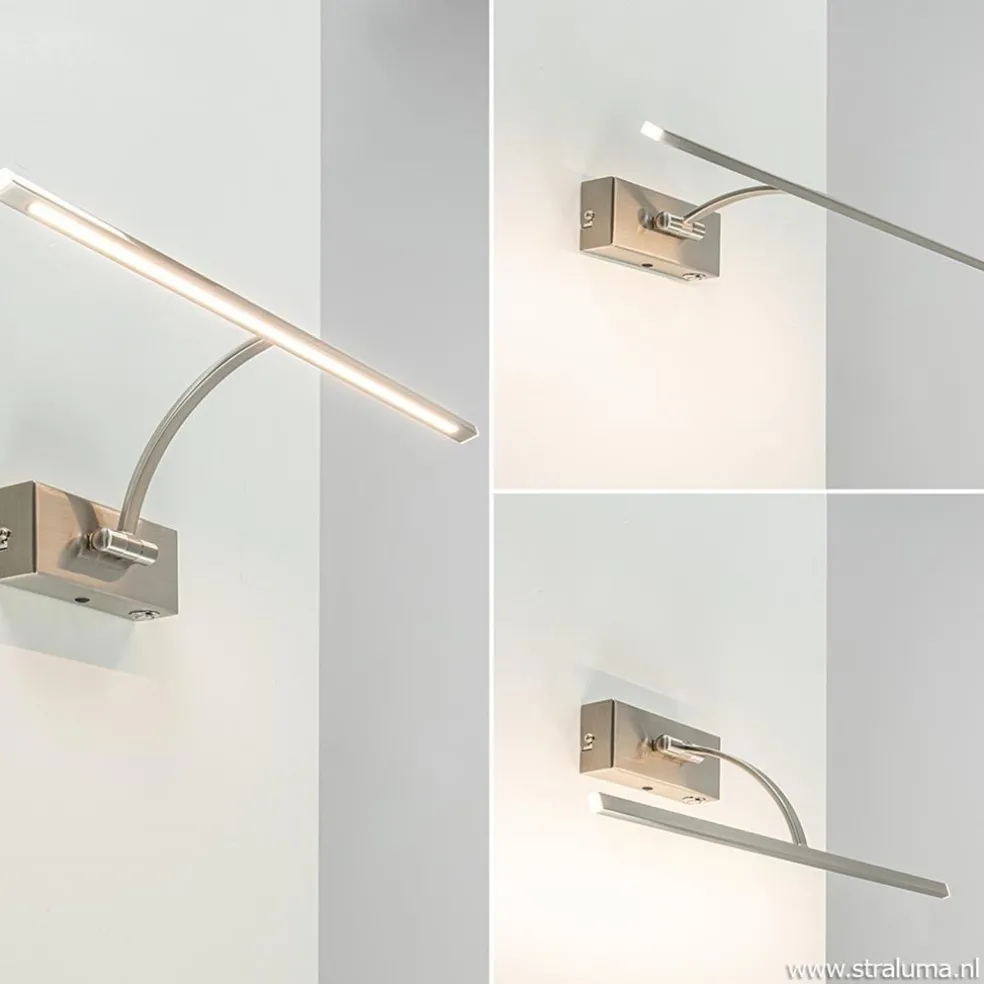 Moderne LED schilderijverlichting nikkel dimbaar