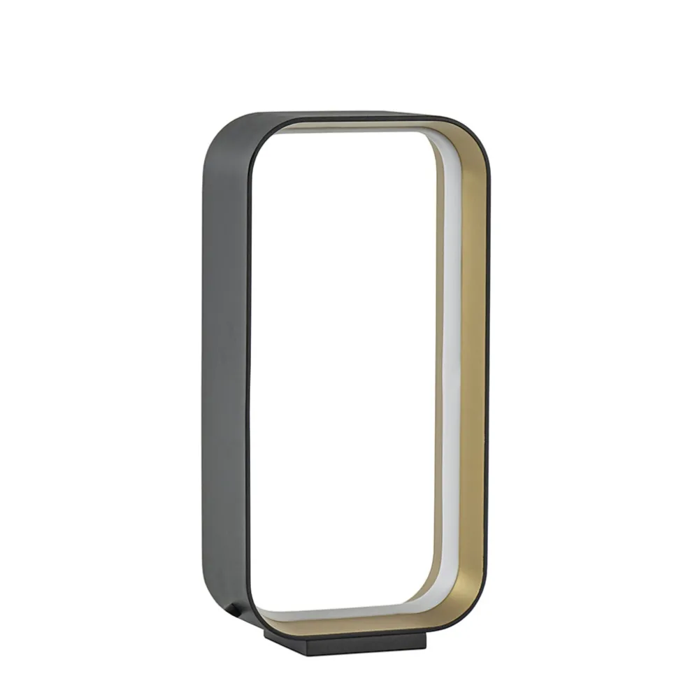 Moderne LED tafellamp zwart/goud klein