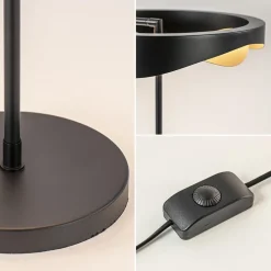 Moderne LED tafellamp zwart met goud dimbaar