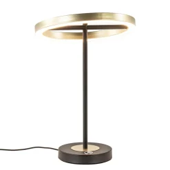 Moderne LED tafellamp zwart/goud dimbaar