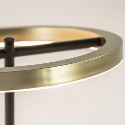 Moderne LED tafellamp zwart/goud dimbaar