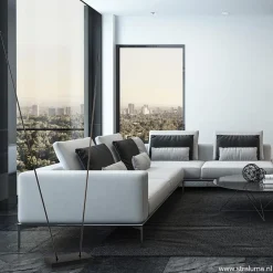 Moderne LED vloerlamp dimbaar mat zwart