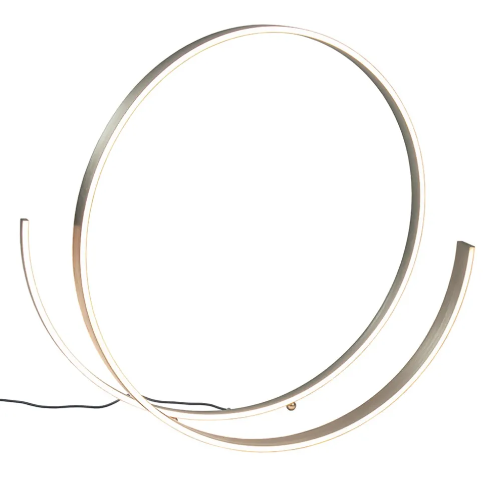 Moderne LED vloerlamp nikkel dimbaar