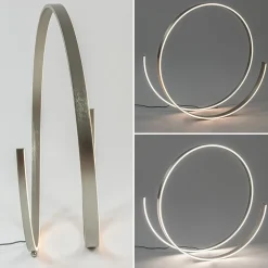 Moderne LED vloerlamp nikkel dimbaar