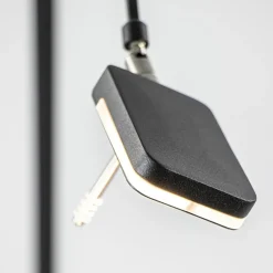 Moderne LED vloerlamp zwart met verstelbare arm