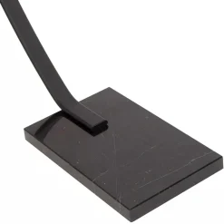 Moderne LED vloerlamp zwart met zwart marmer