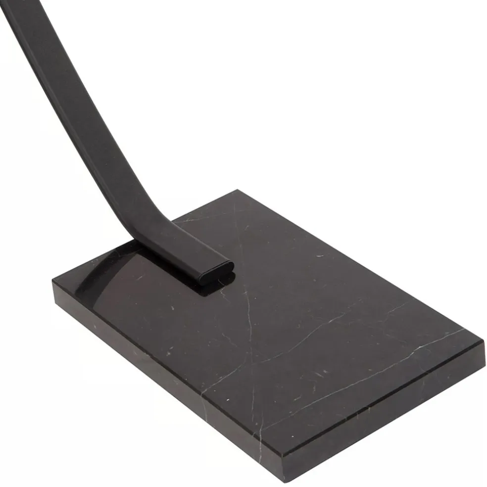 Moderne LED vloerlamp zwart met zwart marmer