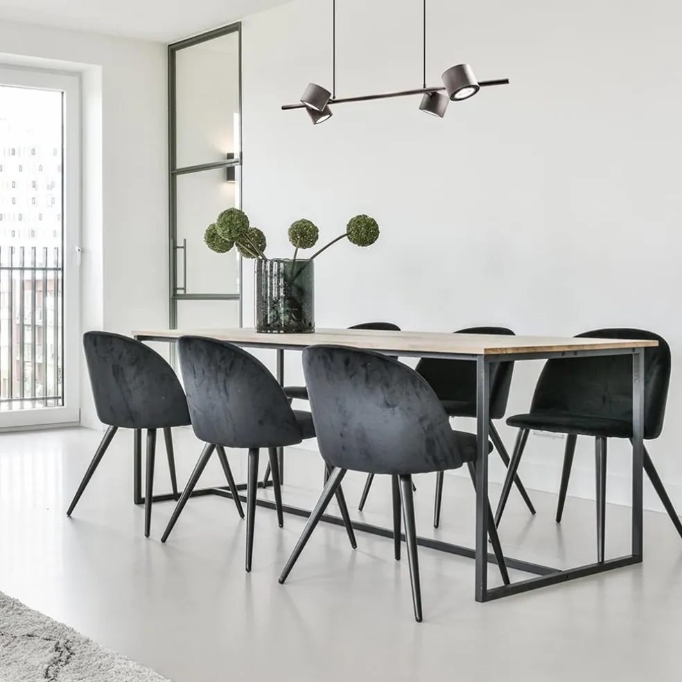 Moderne 4-lichts hanglamp inclusief verstelbare LED spots