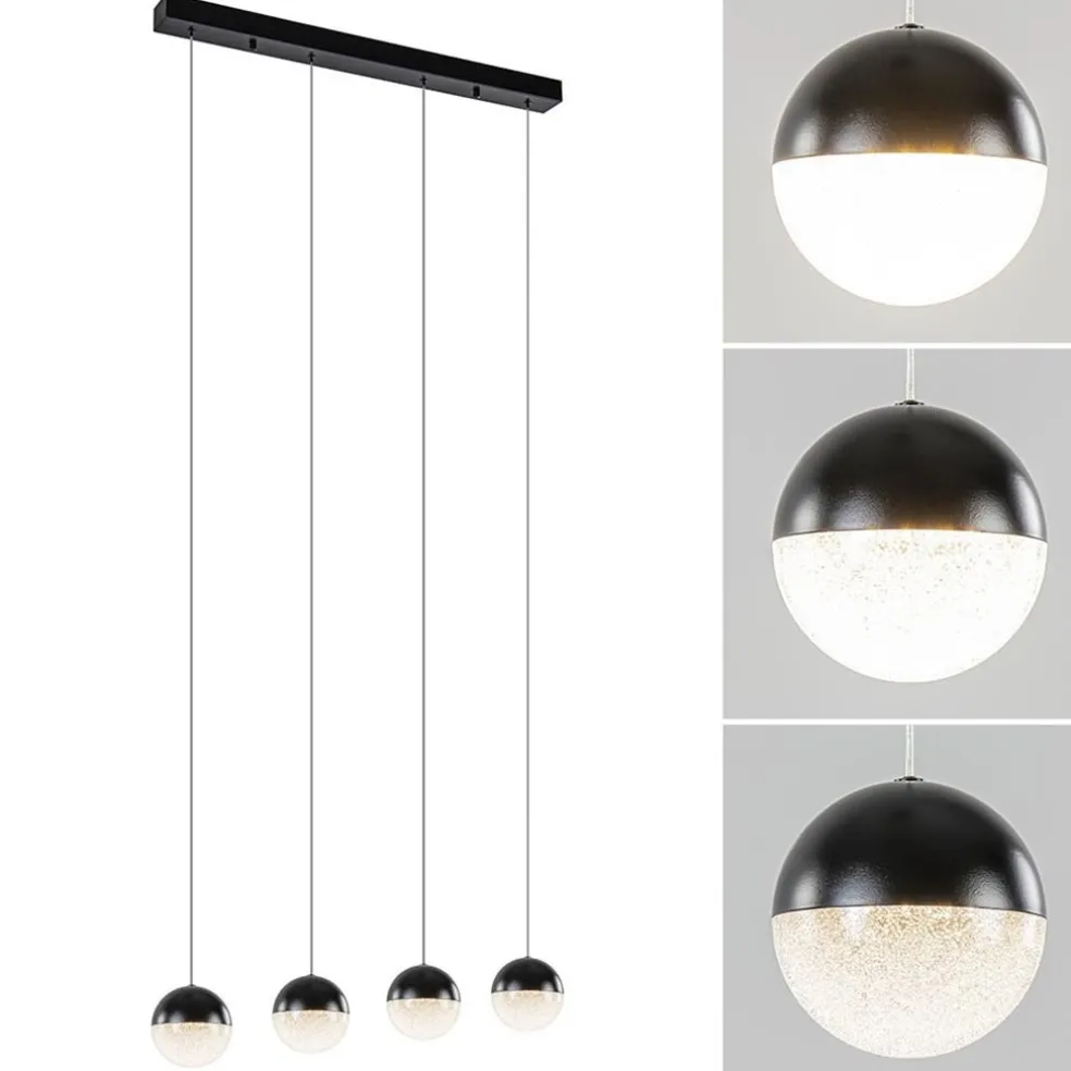 Moderne 4-lichts hanglamp met LED 3-standen dimbaar