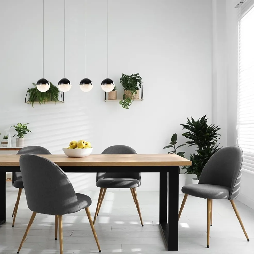 Moderne 4-lichts hanglamp met LED 3-standen dimbaar