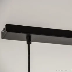 Moderne 3-lichts hanglamp zwart metaal