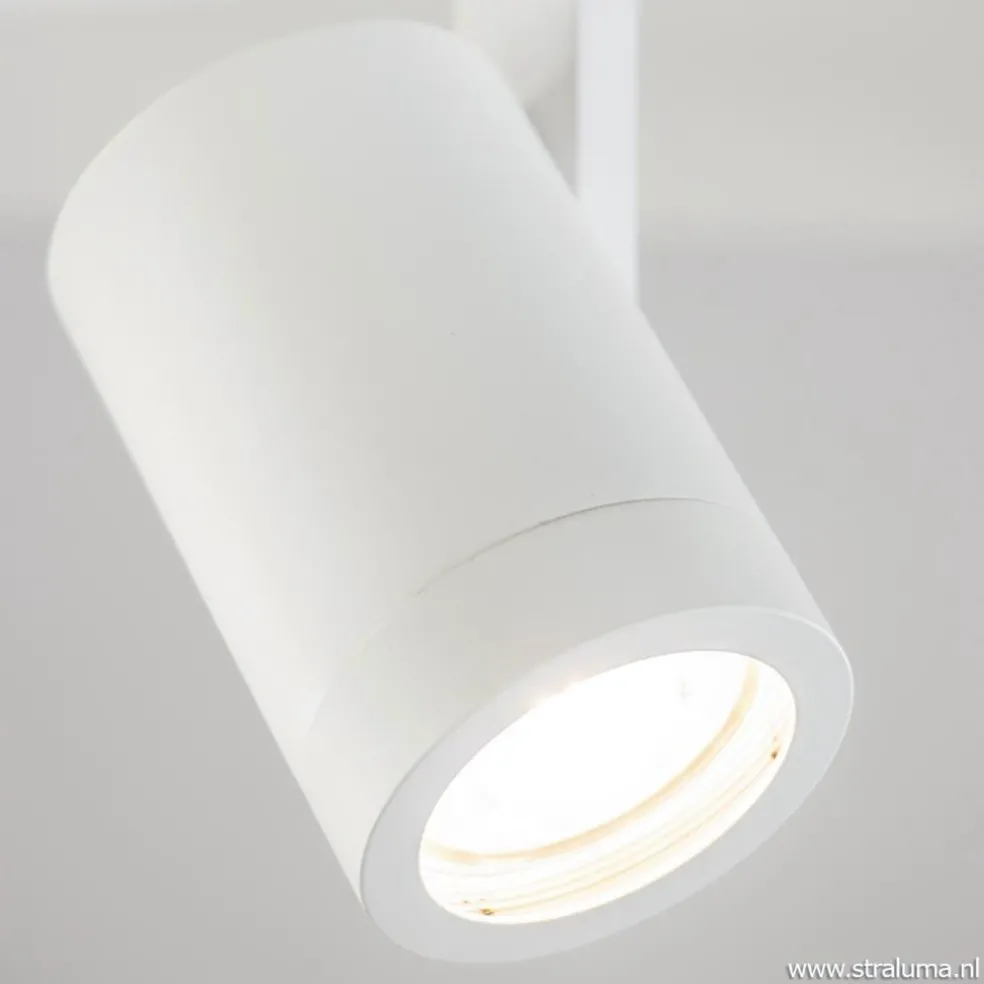 Moderne 3-lichts plafondspot wit metaal