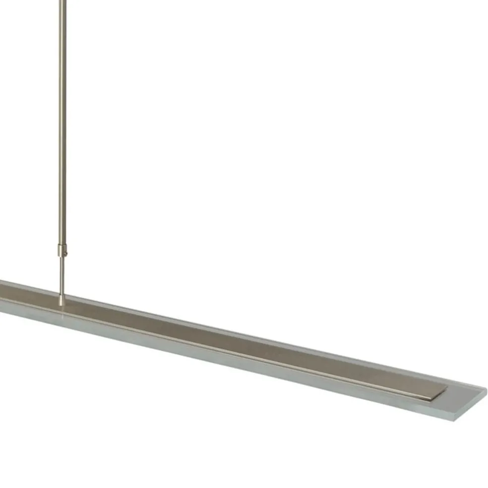 Moderne nikkel LED hanglamp met helder glas dimbaar