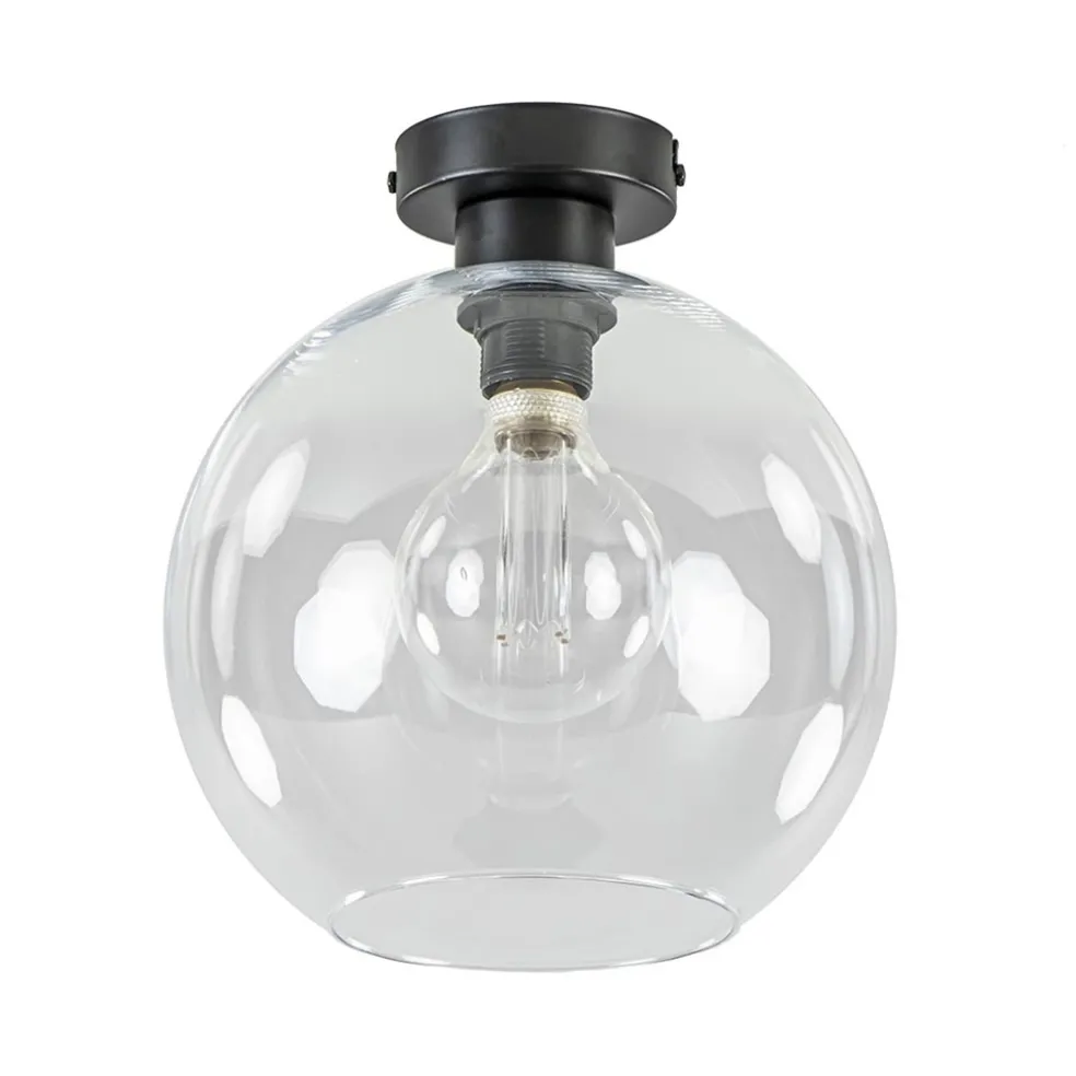 Moderne plafondlamp globe helder glas