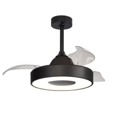 Moderne plafondventilator zwart met dimbaar LED