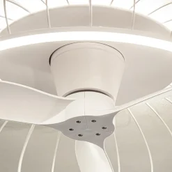 Moderne plafondventilator wit inclusief LED verlichting