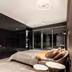 Moderne plafondventilator wit inclusief LED en remote