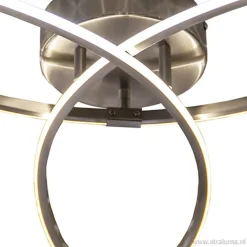 Moderne plafonnière nikkel met LED