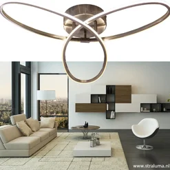 Moderne plafonnière nikkel met LED