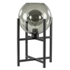 Moderne tafellamp frame met smoke glazen bol