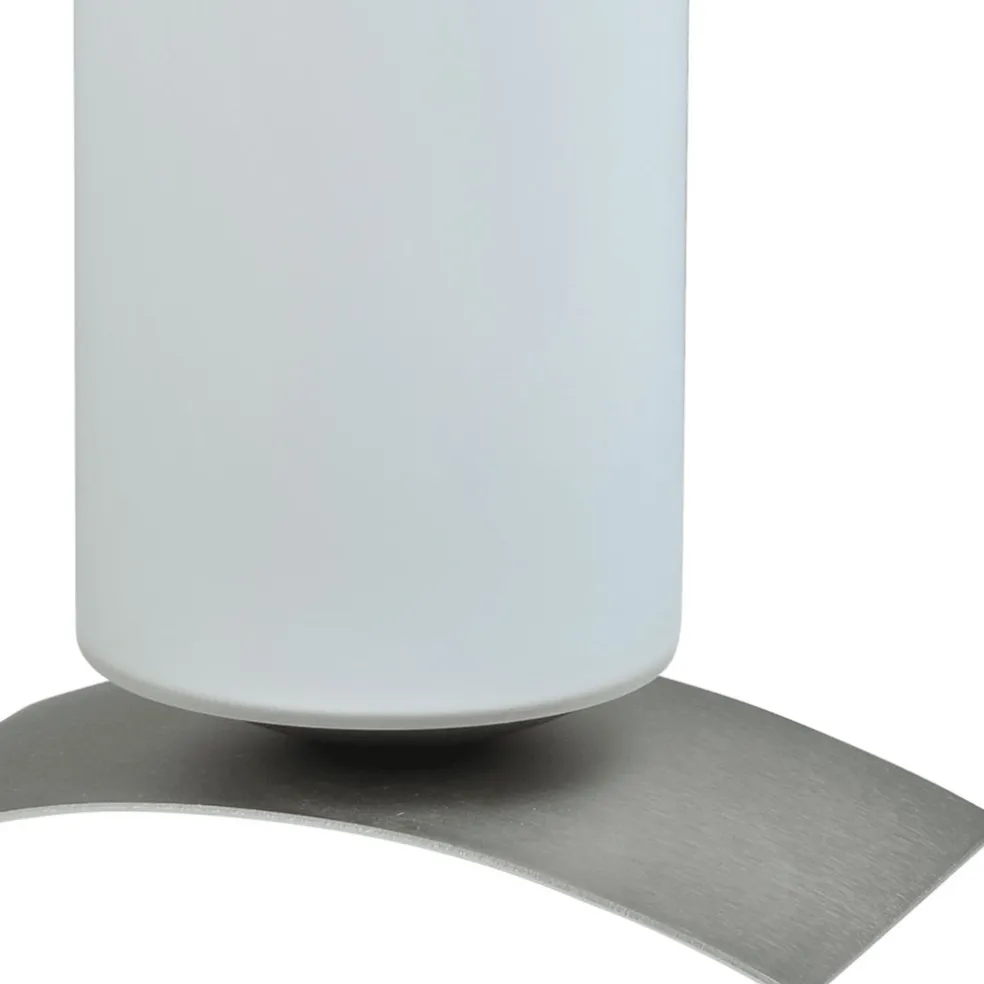 Moderne tafellamp Oblica zuil nikkel