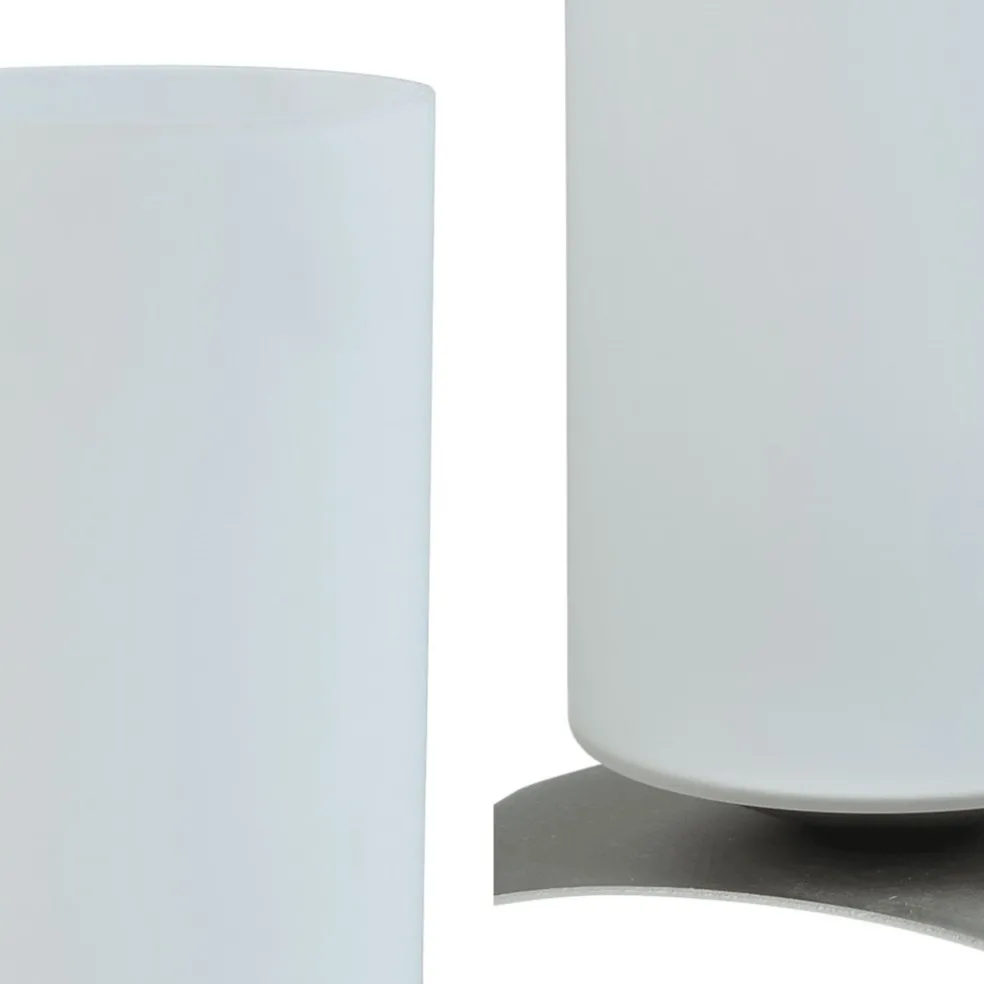 Moderne tafellamp Oblica zuil nikkel