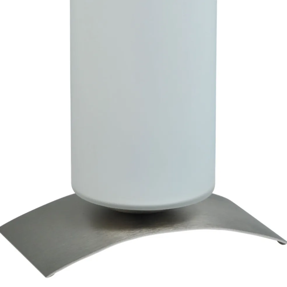 Moderne tafellamp Oblica zuil nikkel