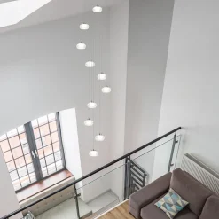 Moderne videlamp chroom met helder glas incl LED