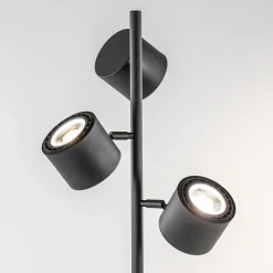 Moderne vloerlamp zwart met verstelbare LED spots