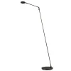 Moderne vloerlamp/leeslamp zwart LED dim-to-warm