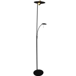 Moderne vloerlamp-uplighter LED zwart