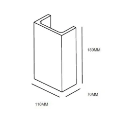 Moderne wandlamp hoogwaardig gips rechthoek