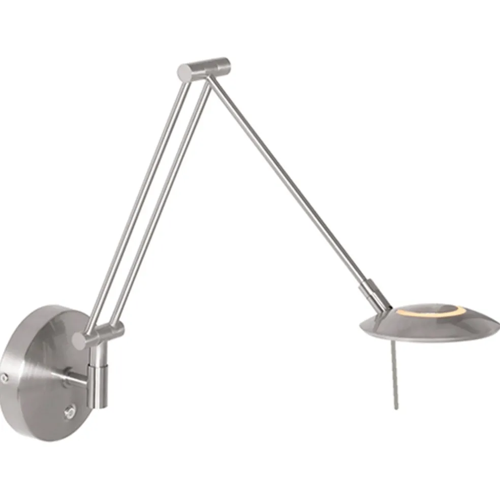 Moderne wandlamp staal met dimbaar LED