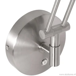 Moderne wandlamp staal met dimbaar LED