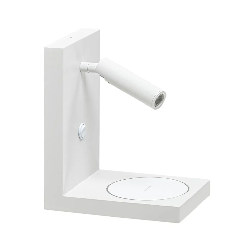 Moderne wandlamp wit inclusief LED en fast charger