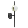 Moderne wandlamp zwart met witte bol incl LED