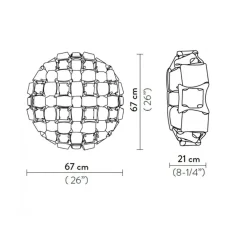 Multicolor design wand/plafondlamp Mida Slamp