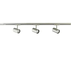 Nikkel railsysteem met spots 1-fase