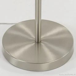 Nikkel vloerlamp met zwarte draad kapjes