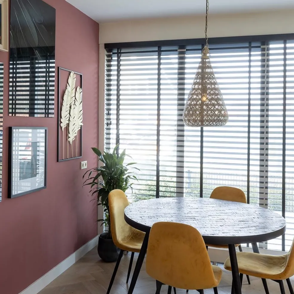 Oosterse hanglamp kegel goud groot