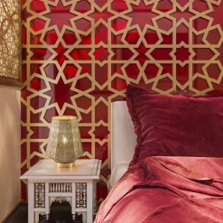 Oosterse tafellamp lantaarn metaal goud