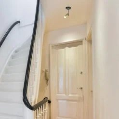 Opbouwspot 1-lichts zwart/brass GU10 mini