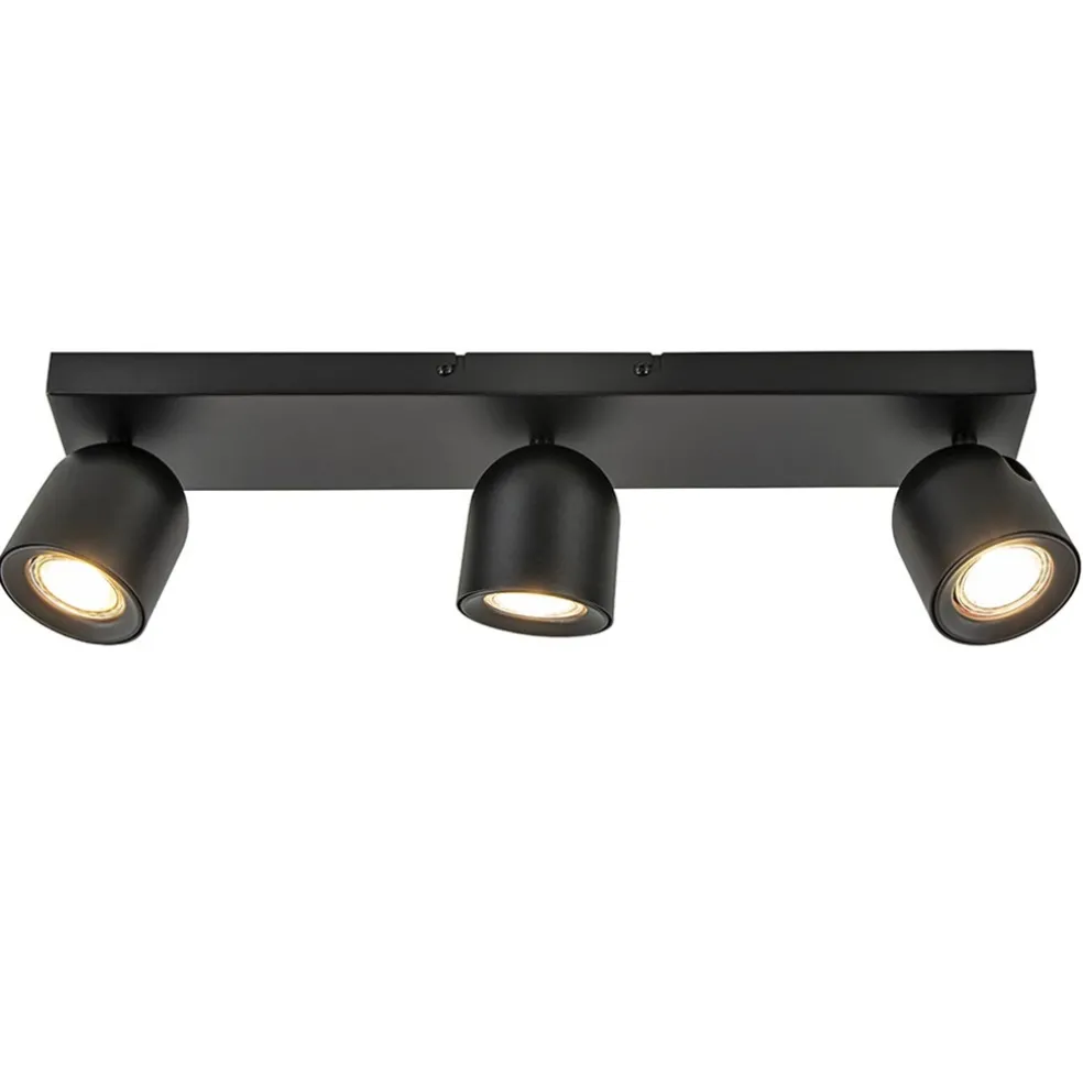 Opbouwspot Solare 3l balk zwart