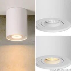 Opbouwspot tube wit gu10