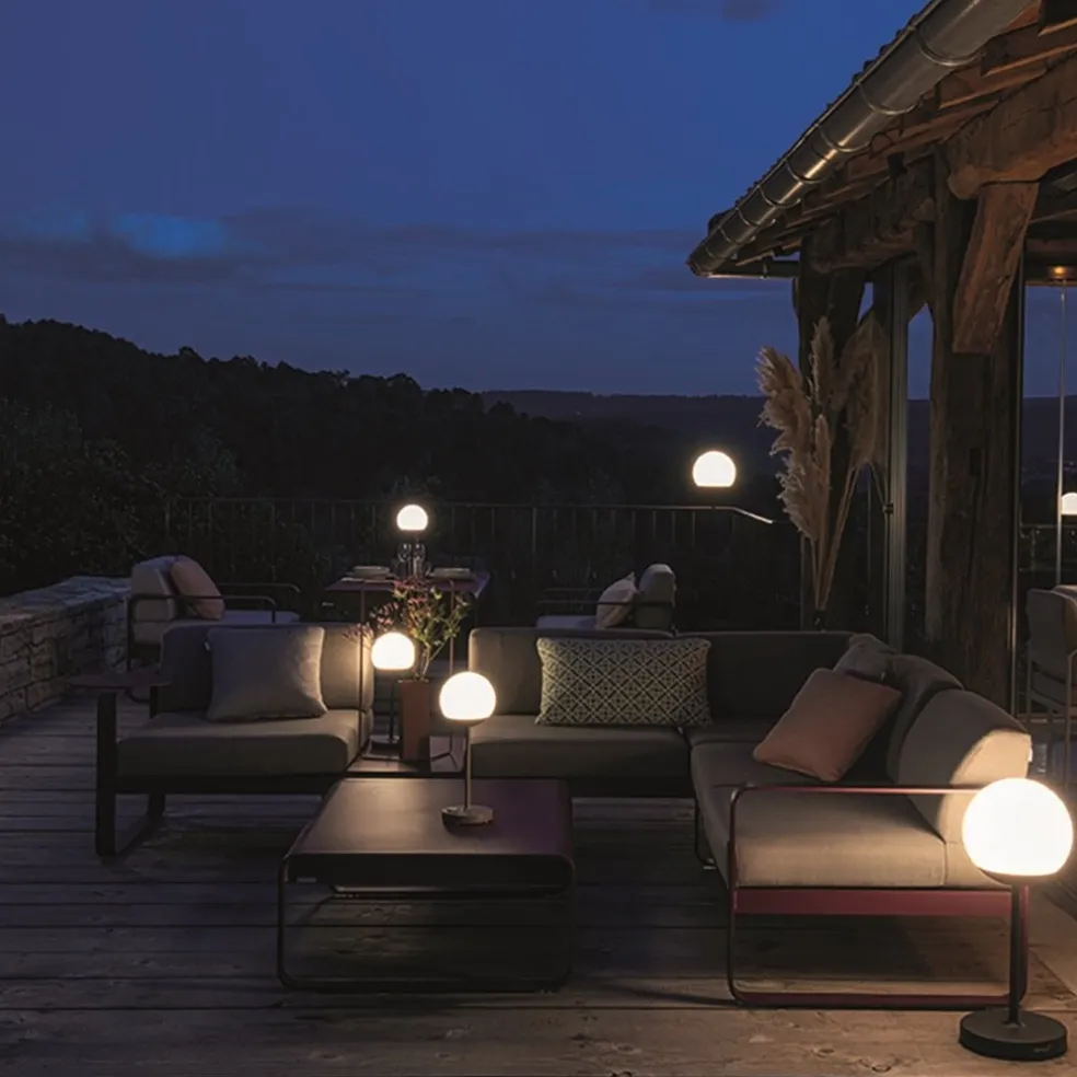 Oplaadbare buitenlamp tafel grijs IP44