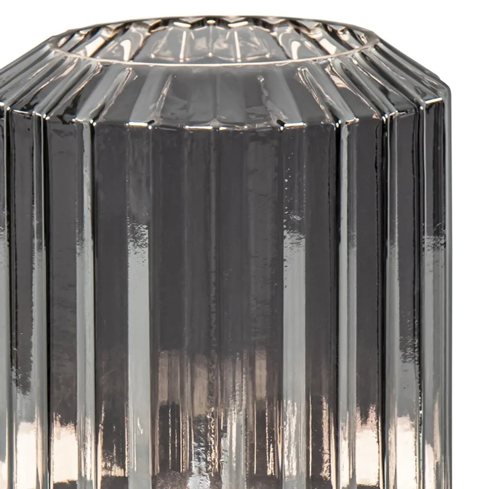 Oplaadbare LED tafellamp op batterij titanium/zwart