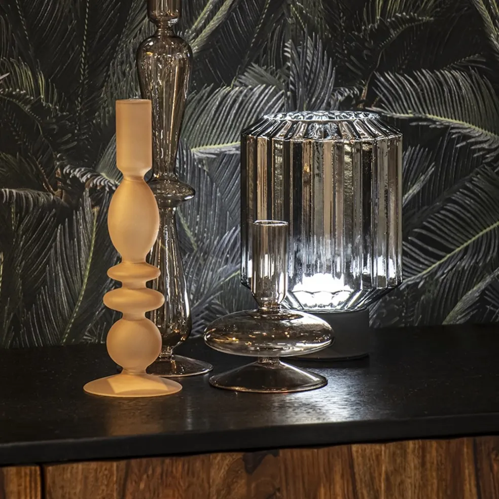 Oplaadbare LED tafellamp op batterij titanium/zwart