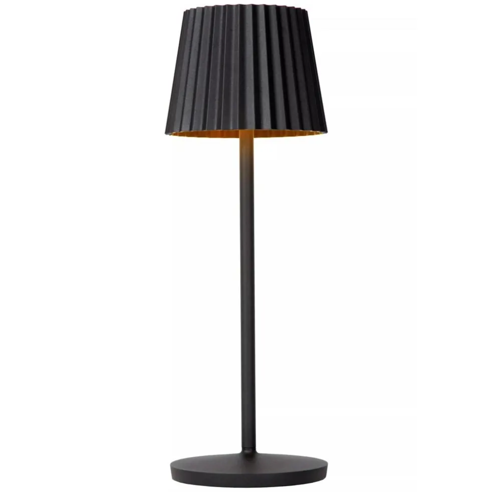 Oplaadbare tafellamp inclusief dimbaar LED zwart IP54