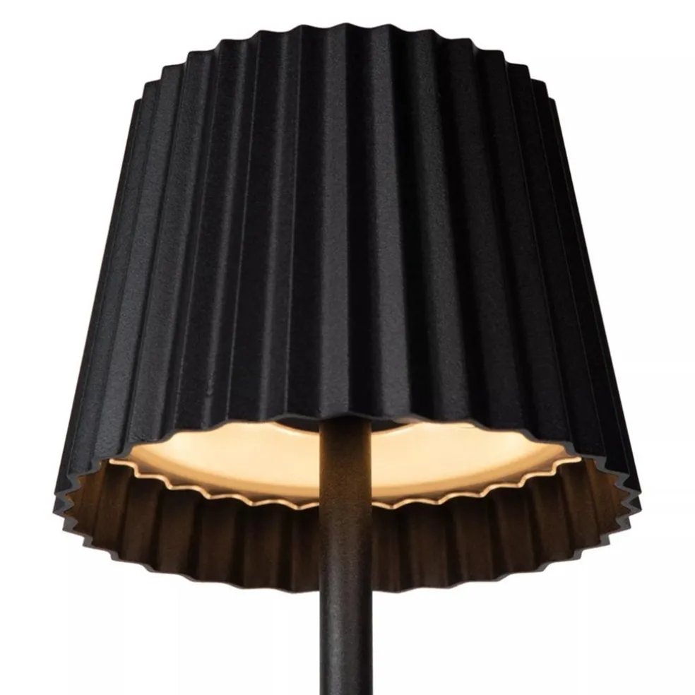 Oplaadbare tafellamp inclusief dimbaar LED zwart IP54